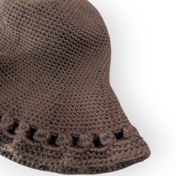 Handmades Crocheted Natural Neutral Brown Sunhat main image 5